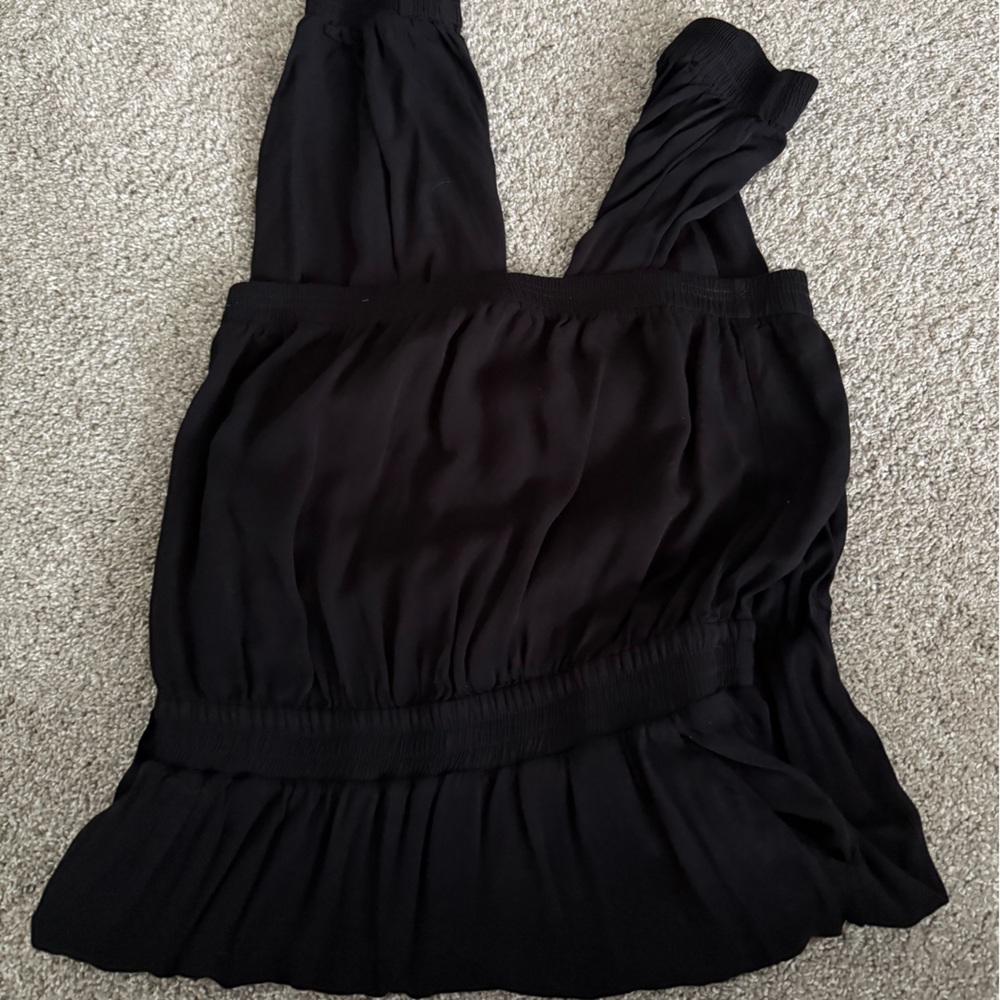 Bishop and young black strapless jumpsuit